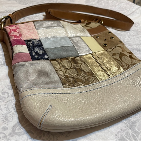 🌵COACH Patchwork Leather, Suede, Fabric Crossbody - Picture 2 of 9